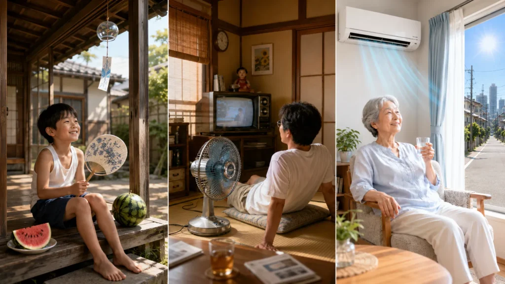 昔はエアコンなしで平気だった