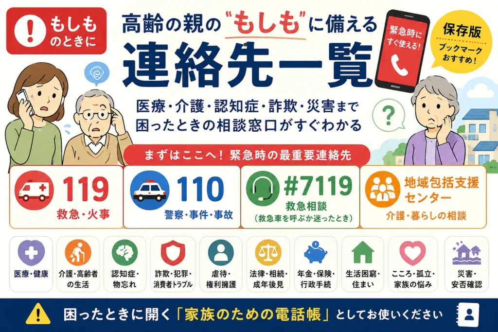 「もしも」があったときの連絡先一覧