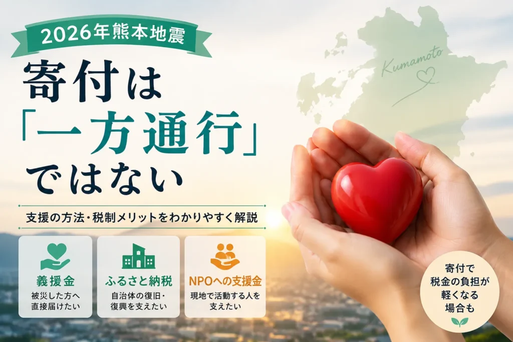 寄付は「一方通行」ではない｜2026年熊本地震への支援と寄附金控除