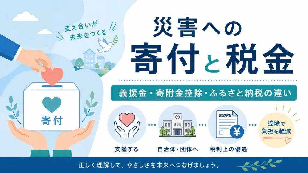 災害への寄付は税金が控除される