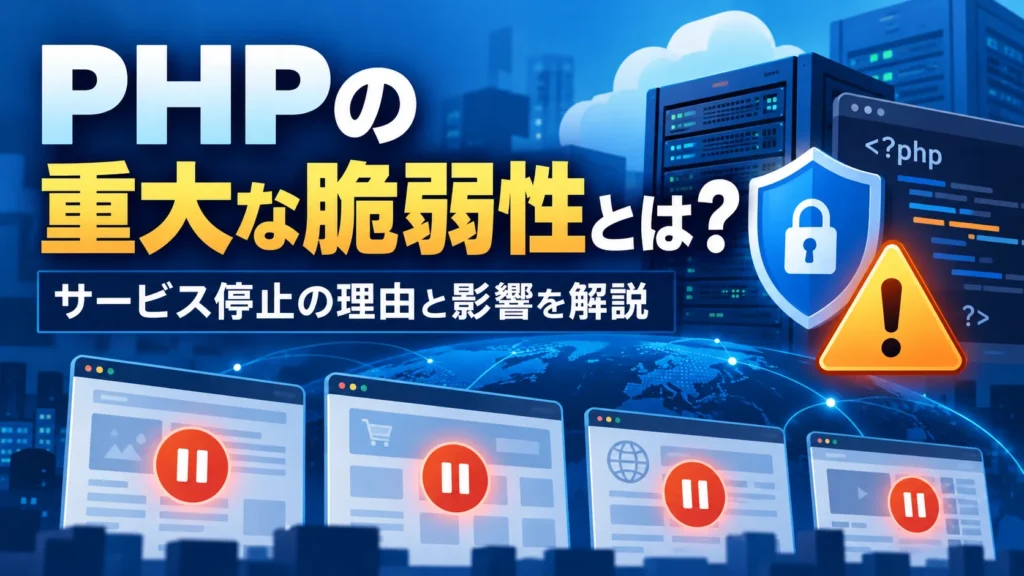 PHP脆弱性とサービス停止の影響