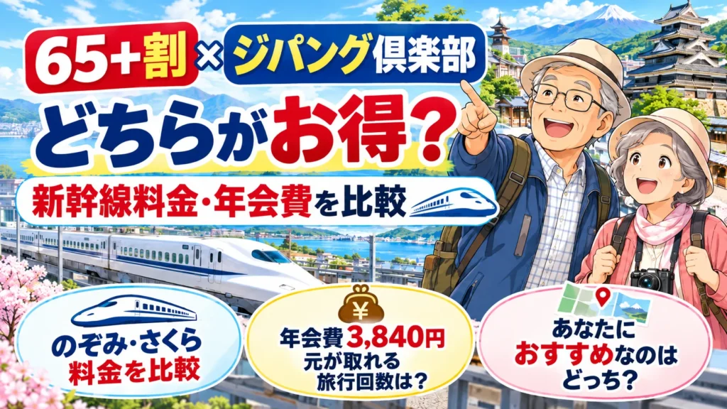 65歳割とジパング倶楽部比較旅