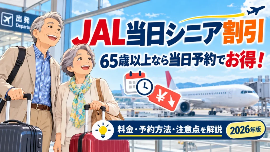 シニア夫婦のJAL当日割引旅行案内