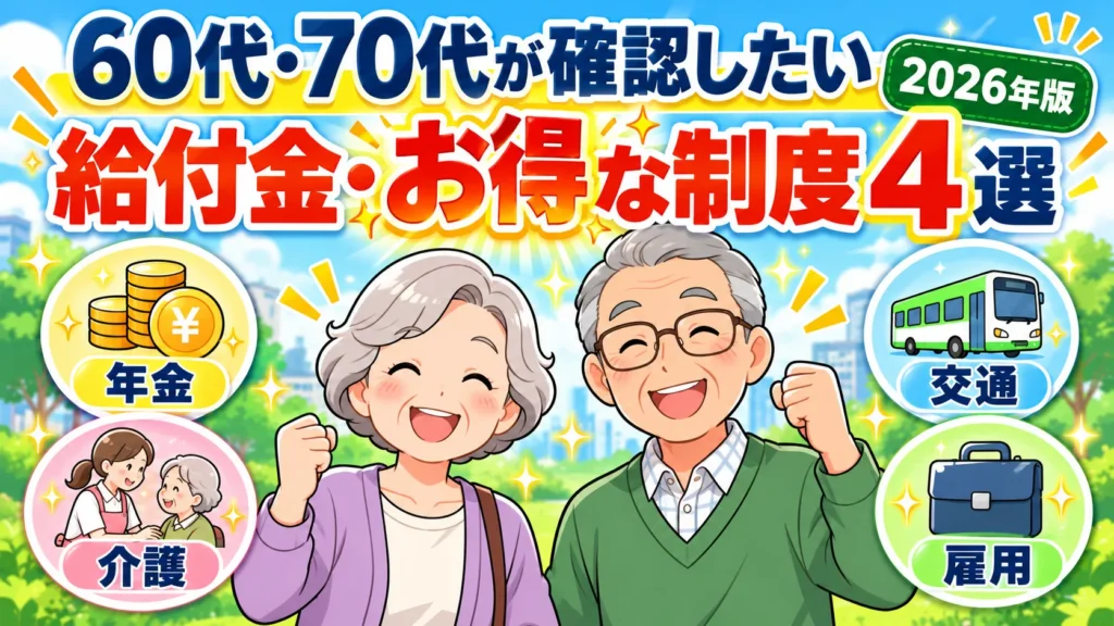60代・70代向けお得な給付金4選